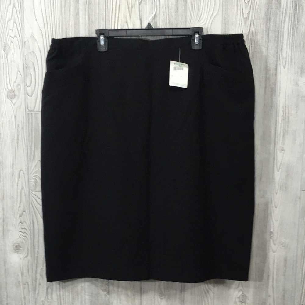 El Corte Ingles NWT Black Pencil Skirt Women's Plus Size XXL Career Office Midi